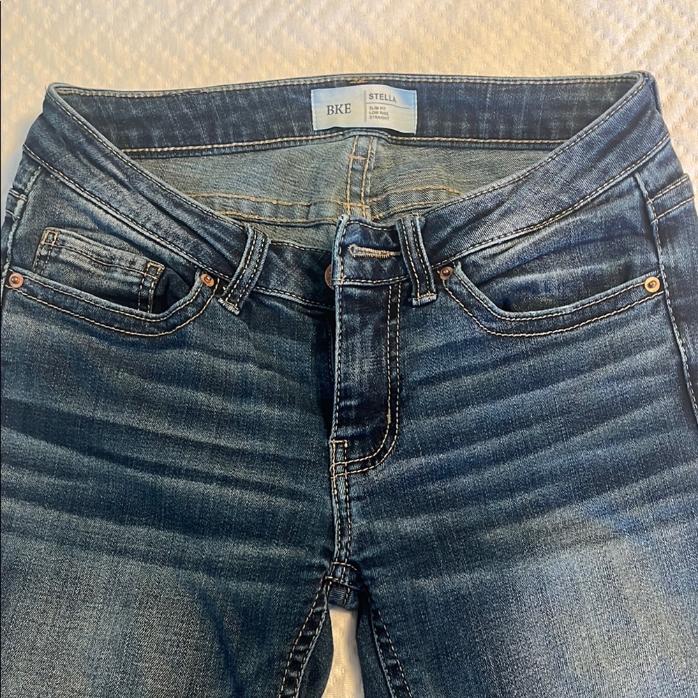 BKE Blue Straight leg with Vintage Wash
